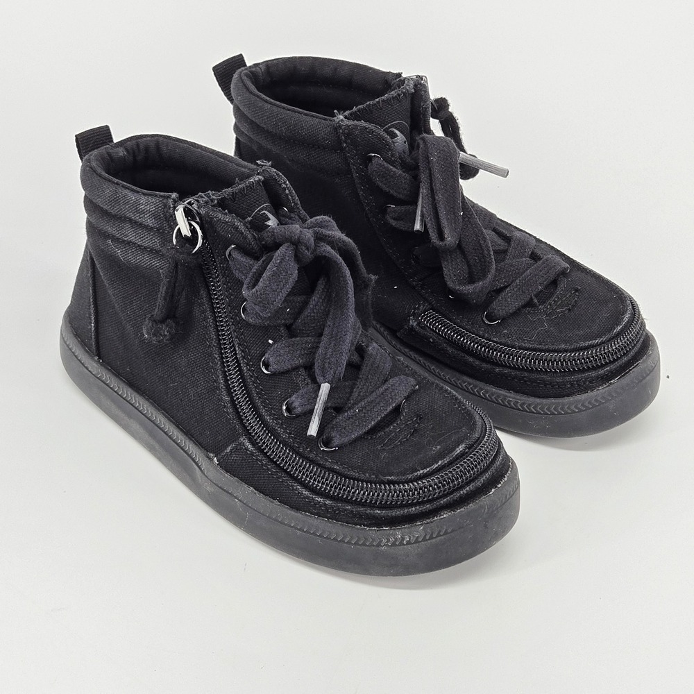 Billy Footwear Classic High Top Kids Size 13 Black Canvas Adaptive Sneakers VGUC